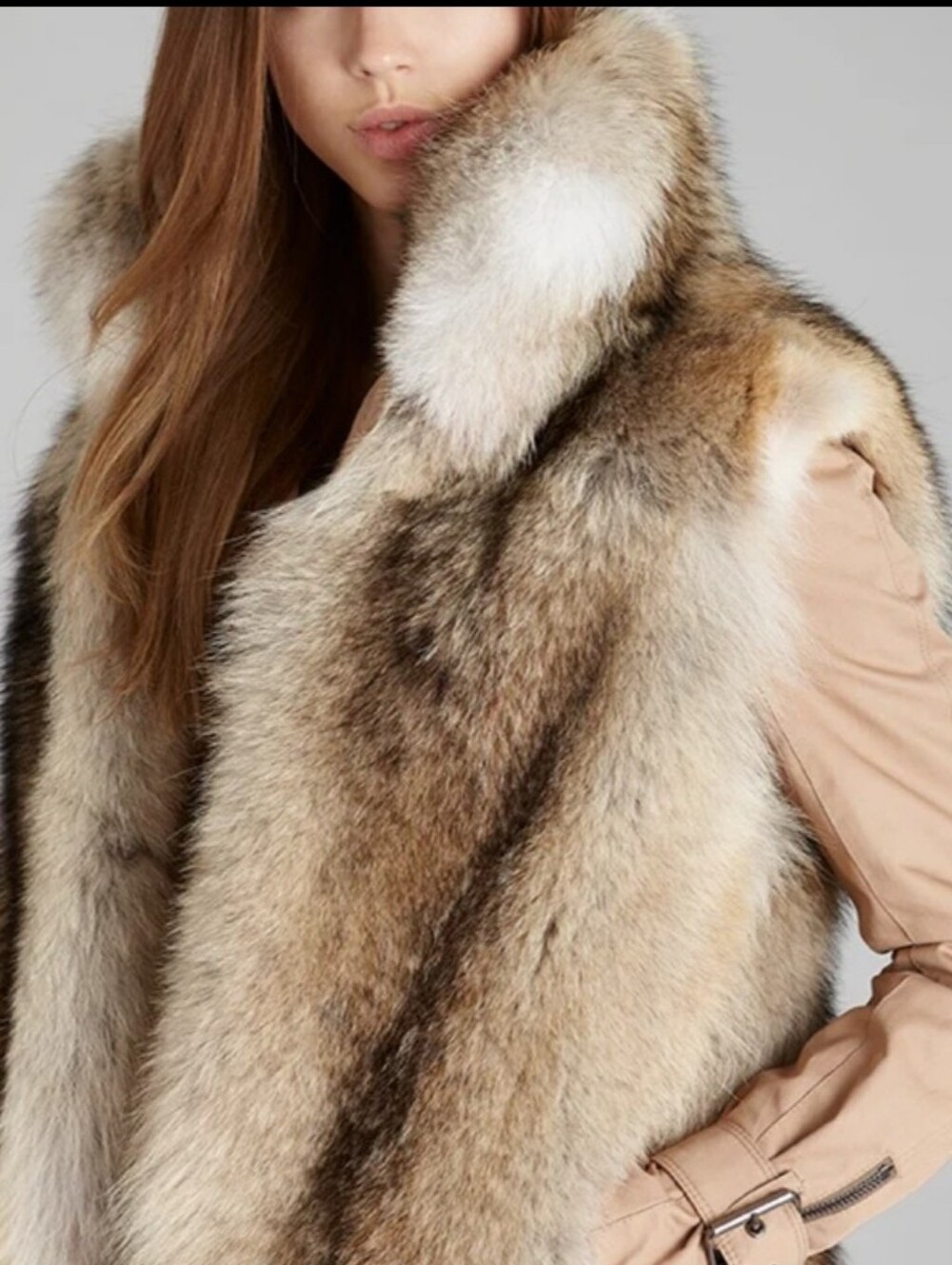Luxurious Fun Fur Vest - Taupe/Brown With Pockets🆕✨🔥